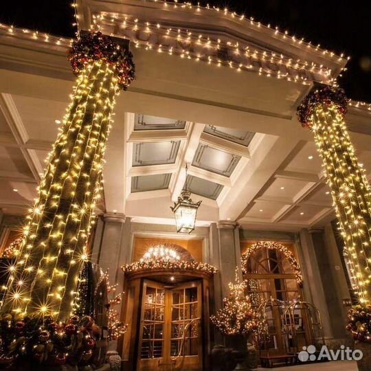 Новогодние Гирлянды Бахрома Дюралайт Установка