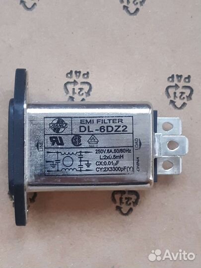 DL-8T1, 8А, 250В, Сетевой фильтр