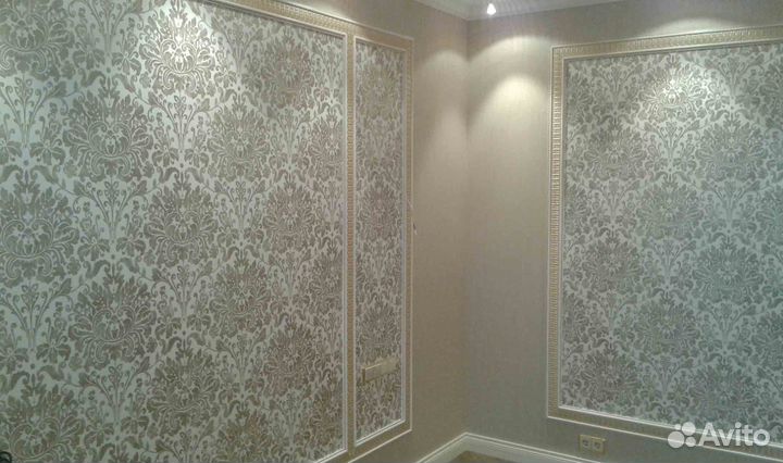 Поклейка обоев любой сложности