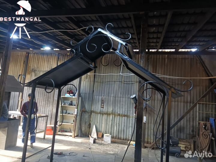 Мангал с крышей