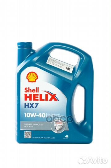 Масло моторное shell helix HX7 10W-40 4L Shell