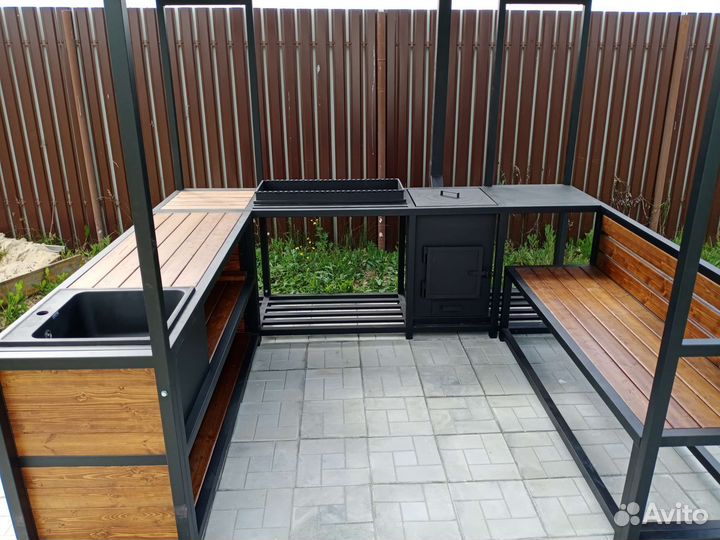 Мангал с крышей