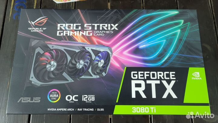 Видеокарта asus GeForce RTX 3080 Ti ROG Strix OC