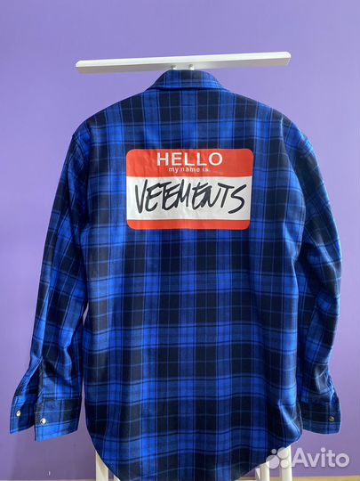 Vetements рубашка в клетку (Hello)