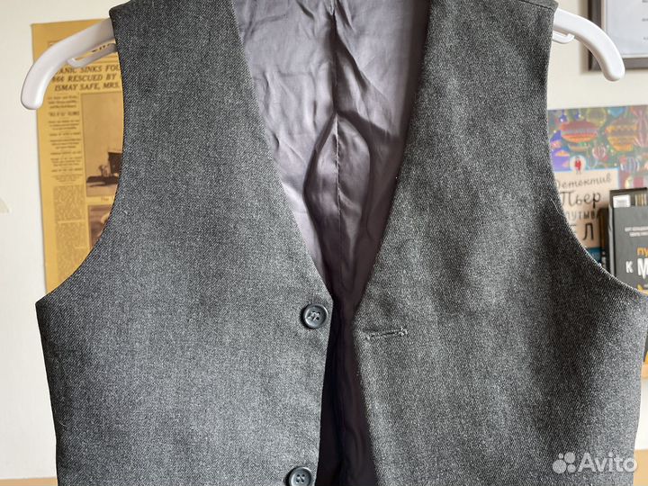 Форма школьная для мальчика серая 134-140