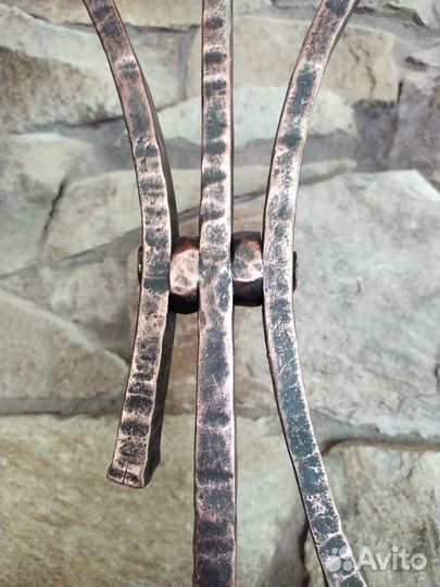 Канделябр на три свечи художественная ковка