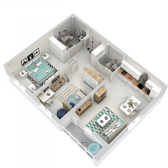 2-к. квартира, 70,8 м², 16/25 эт.