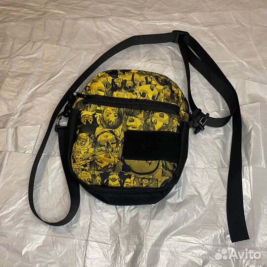 Мужская наплечная сумка мессенджер с принтом