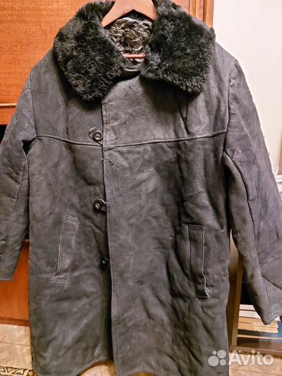 Новый мужской полушубок тулуп на натуральной овчин