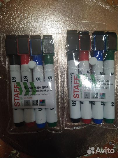 Маркеры стираемые для белой доски набор 4 цвета