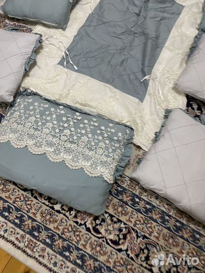 Постельное белье в кровать детскую с бортиками