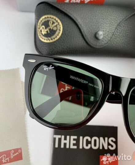 Очки ray ban wayfarer 54 зеленые