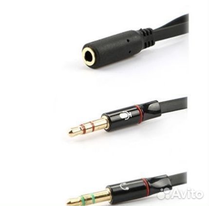 Разветвитель сплиттер аудио микрофон наушники 3,5