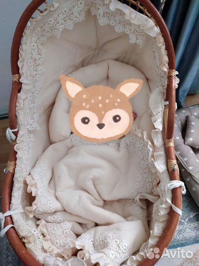 Плетенная люлька из лозы