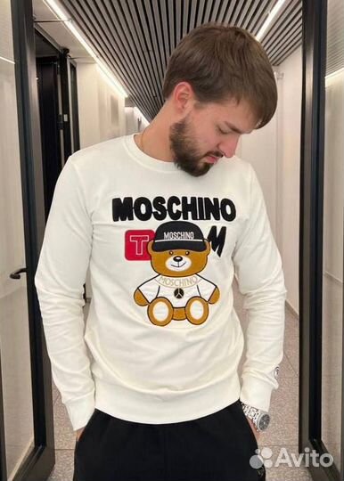 Свитшот Moschino белый (Размеры S-2XL)