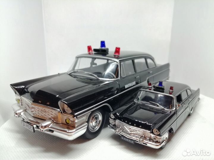 Модель газ-13 «Чайка» «милиция» в масштабе 1:24