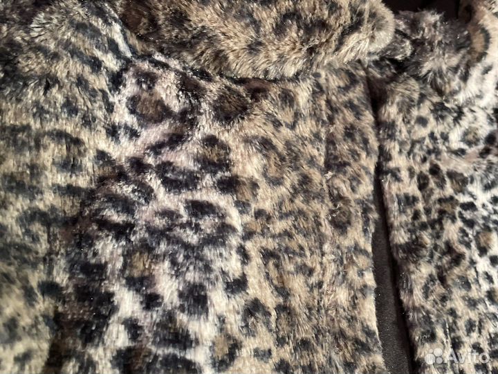 Болеро для девочки меховая накидка леопард, р.164