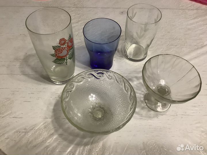 Граненые стаканы, стекло СССР