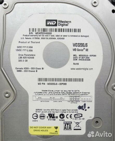 Жесткий Диск Western Digital WD3200JS