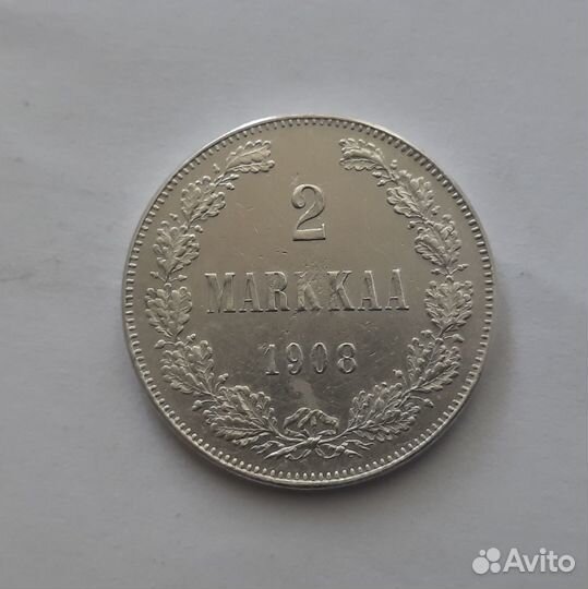 Финляндия (николай 2) 2 марки 1908