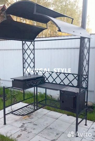 Мангал с крышей