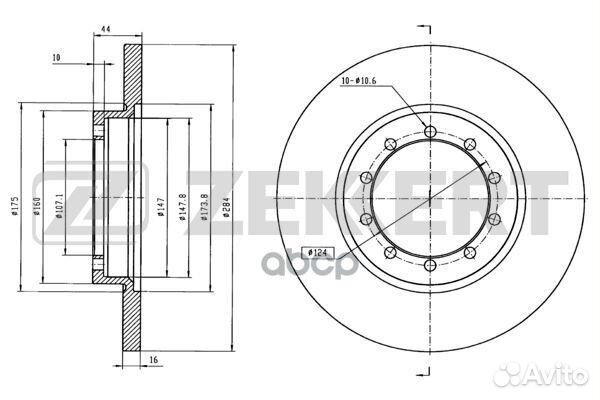 Диск торм. задн. Ford Transit VII 06- bs-5896