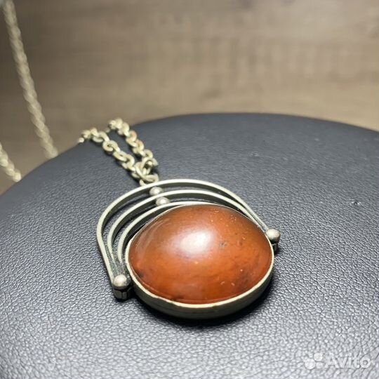 Кулон Янтарный Ретро Винтаж