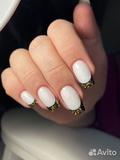 Маникюр гель лак наращивание