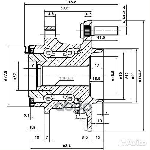 Ступица колеса Z89640R Zikmar