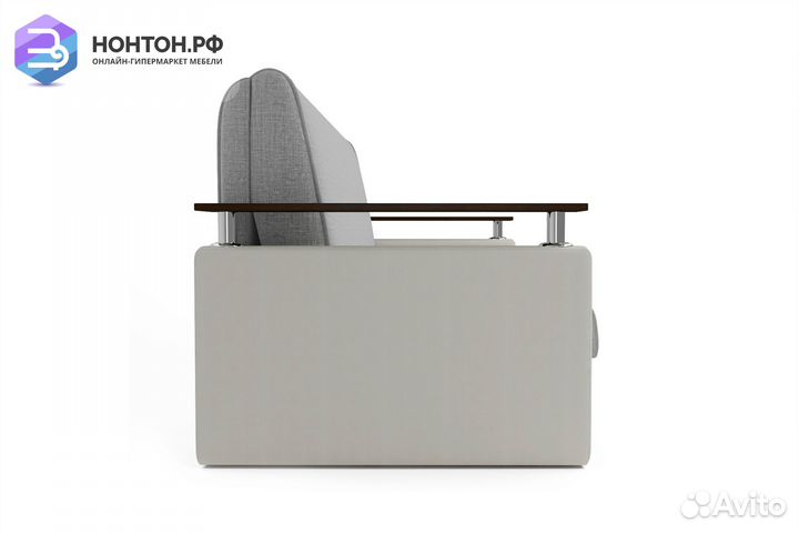 Диван аккордеон Шарк серый / белый