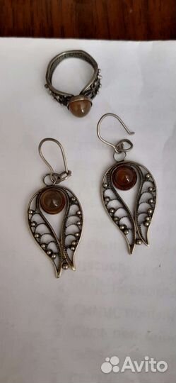 Серьги и кольцо