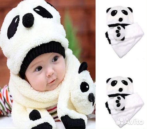 Шапочка + Шарф, комплект от 1 до 6 лет