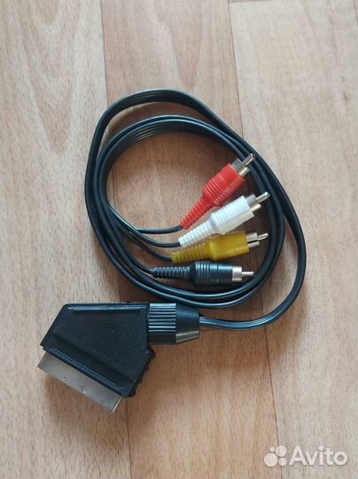 Кабель аудио-видео скарт-тюльпаны