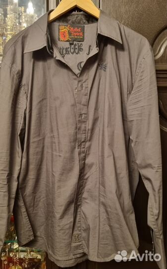 Рубашка Rebel Spirit (размер L, тёмно-оливковая)