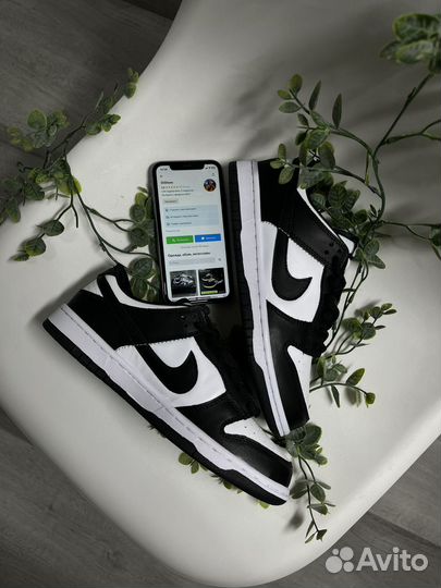 Кроссовки Nike Dunk Low Retro White Black Panda