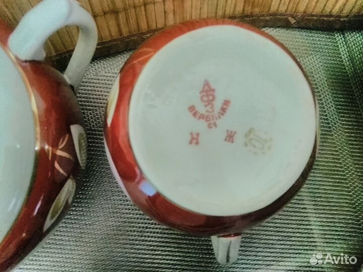 Чайный сервиз 12 персон, дфз Вербилки, Слива, СССР