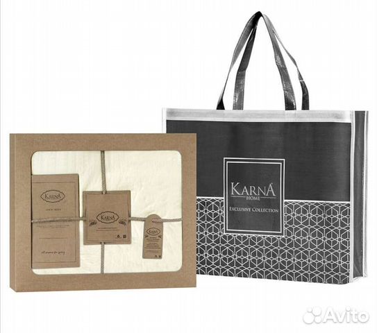 Кпб вареный хлопок 4 наволочки волан Karna