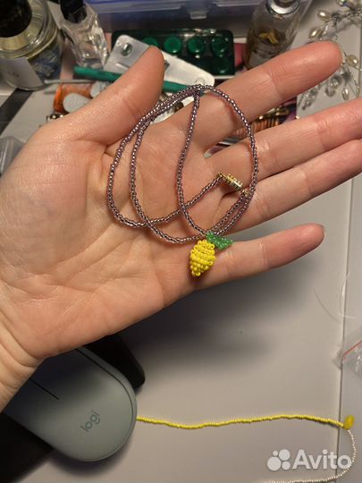 Колье из бисера