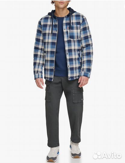 Мужская куртка пуховик Levi's Quilted Plaid Оригин