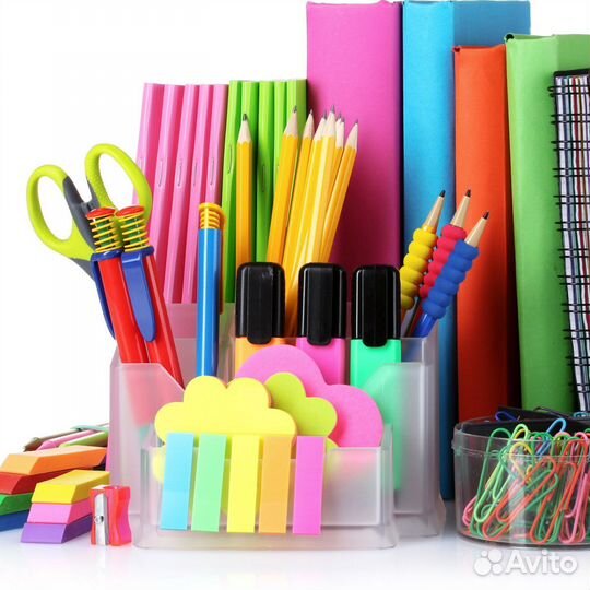 Канцелярия для школы пакетом Ручки Скобы Степлер