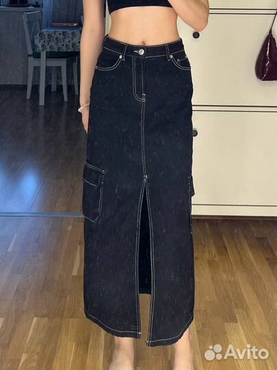 Джинсовая юбка ecru