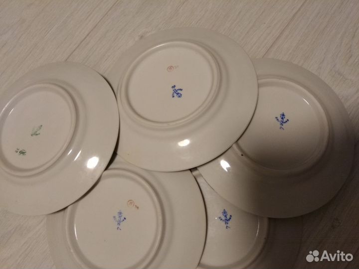 Тарелки, чайные пары Вербилки черная слива