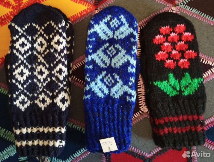 Варежки теплые