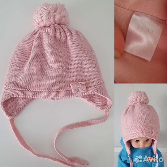 Шапочки на девочку с 5 мес до 1 года