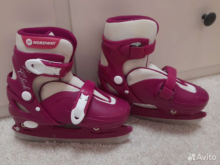 Коньки детские nordway раздвижные с 30-33 размер