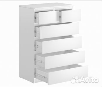 Комод белый 4+2 ящиков malta malm IKEA