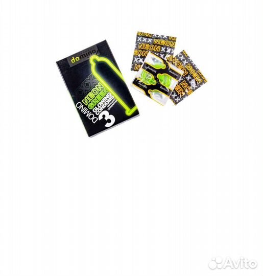 Светящиеся презервативы Domino Neon Green