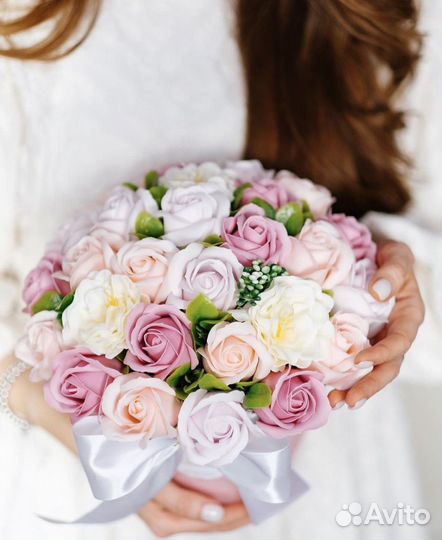 Мыльные цветы розы букет