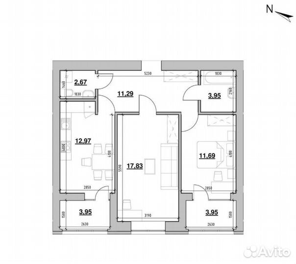 Интерьер - 150р/кв.м