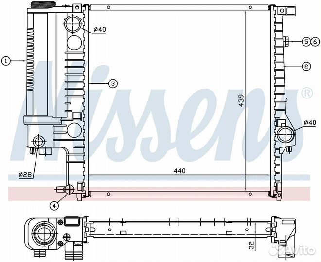 Радиатор охлаждения двс BMW 3 series E36 (1991) 31